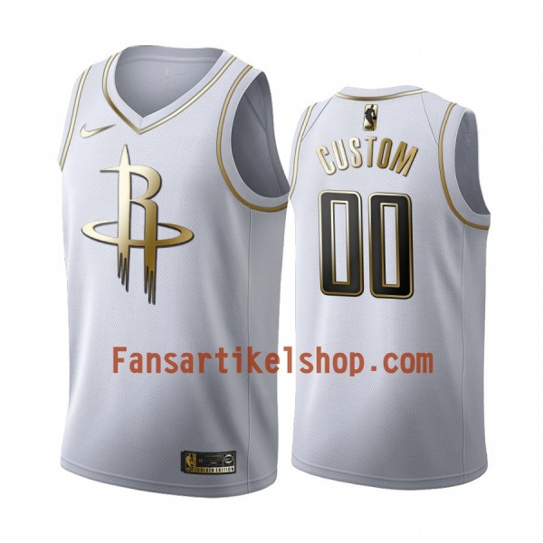 NBA Houston Rockets Trikot Benutzerdefinierte Nike 2019-2020 Weiß Golden Edition Swingman - Herren